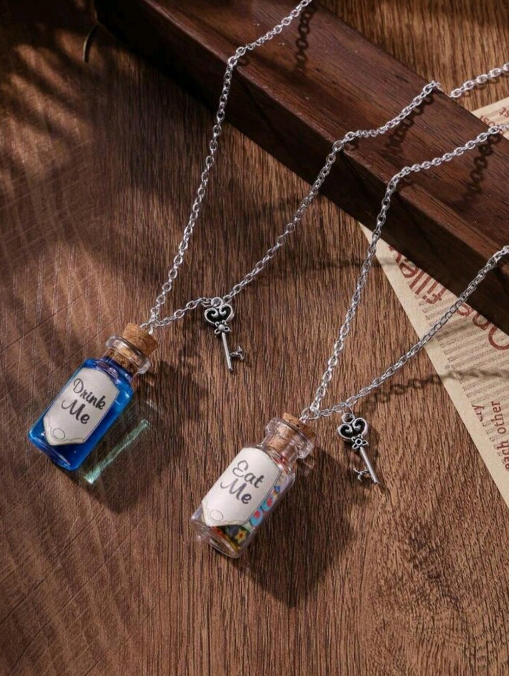 🍄Alice In Wonderland His & Hers Couples Necklace Set🍄